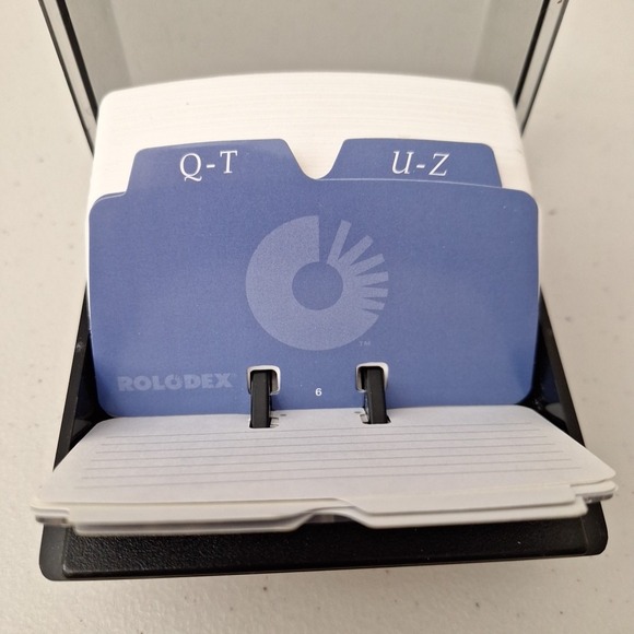 Vintage Rolodex Open Card Flip Top File COMPLETE New Old Stock - Picture 14 of 15